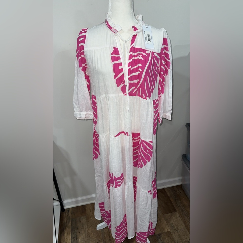 Pink and White Maxi Dress - Picture 2 of 6